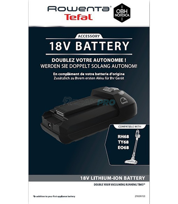 BATERÍA ORIGINAL ASPIRADORA ROWENTA, TEFAL 18V X-FORCE ZR009703