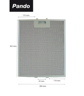 FILTRO METALICO CAMPANA PANDO 580058200014
