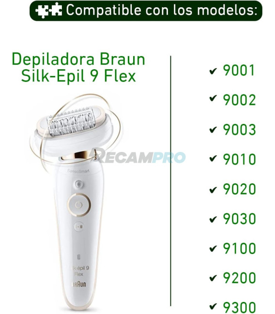 CABEZAL PARA DEPILADORA BRAUN SILK EPIL 9 FLEX 81719648