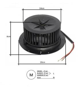 MOTOR UNIVERSAL CAMPANA EXTRACTORA, GIRO DERECHA 220V. 135W 41CU005