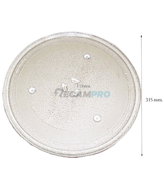PLATO MICROONDAS 315mm, ANCLAJE 1,5CM. 49PM014
