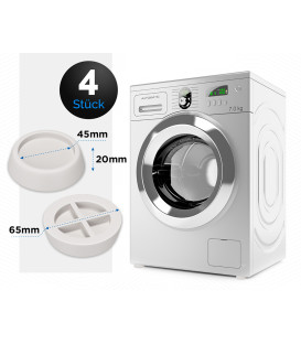 PIES AMORTIGUADORES ANTIVIBRACIONES Y ANTIRALLADURAS PARA LAVADORA (4 unidades) 500WP0160