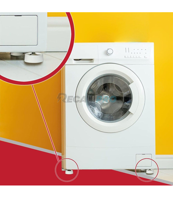 PIES AMORTIGUADORES ANTIVIBRACIONES Y ANTIRALLADURAS PARA LAVADORA (4 unidades) 500WP0160