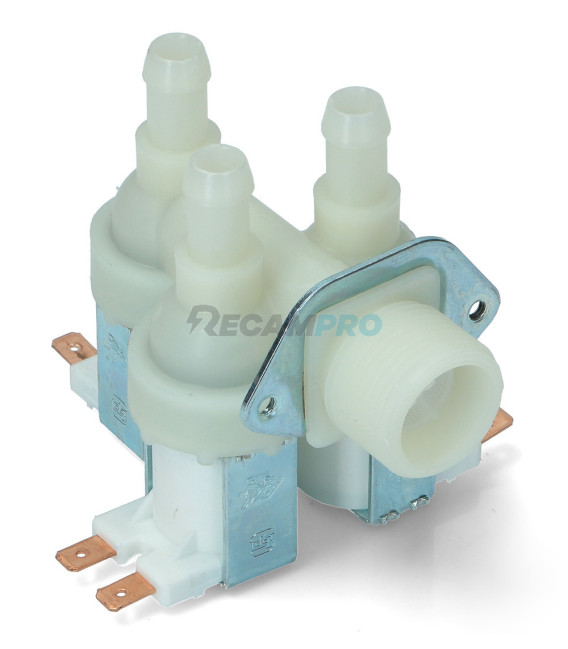 ELECTROVÁLVULA UNIVERSAL PARA LAVADORA 3 VÍAS 90º 481981729328 