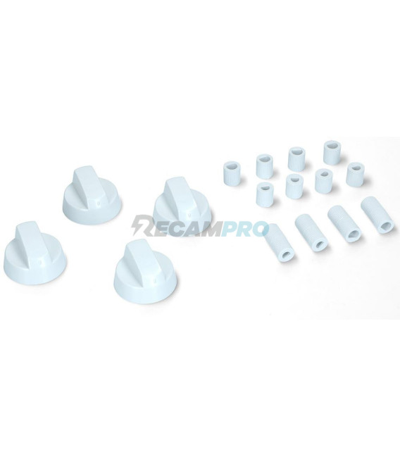KIT 4 MANDOS UNIVERSAL PARA COCINA DE GAS BLANCO 16UN0511