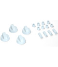 KIT 4 MANDOS UNIVERSAL PARA COCINA DE GAS BLANCO 16UN0511
