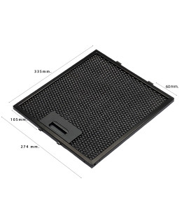 FILTRO ALUMINIO NEGRO CAMPANA EXTRACTORA FRECAN ZZ18212054
