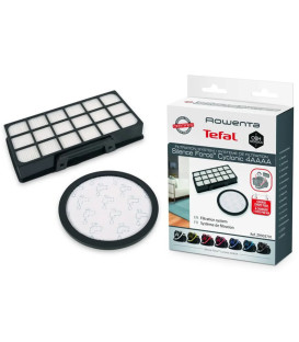 KIT ORIGINAL FILTRO HEPA + FILTRO LAVABLE CICLÓNICO ASPIRADORA ROWENTA SILENCE FORCE ZR903701