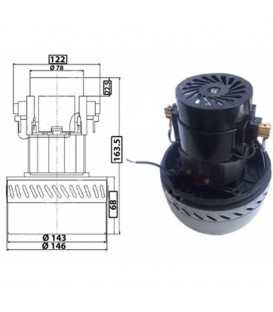 MOTOR PARA ASPIRADOR UNIVERSAL 1000W 54AS219R