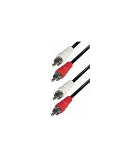 Cable 2 rca macho - 2 rca macho 2,5m E-A4