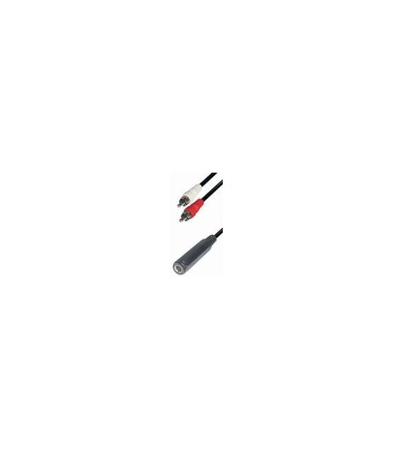 Cable 2 rca m - jack h 6,3 st 0,2m A43