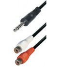 Jack m 6,3ST - 2RCA h 0,2m E-A50