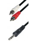 Cable 2rca m - jack m 6,3 st 1,5m A60