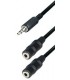 Cable jack m 3,5ST - 2x jack h 3,5ST 0,2m A71