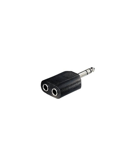 CONEXIÓN ADAPTADOR JACK 6,3 mm. MACHO A 2 JACK 6,3 mm. HEMBRA. E-AC7