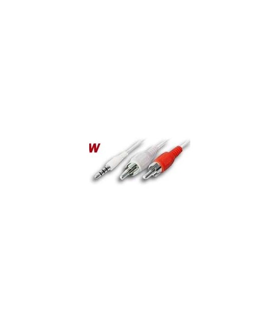 Cable audio para iphone 3, 5mm st m - 2 x rca h AI3W