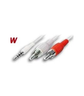 Cable audio para iphone 3, 5mm st m - 2 x rca h AI3W