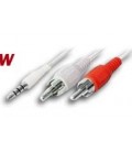 Cable audio para iphone 3, 5mm st m - 2 x rca h AI3W