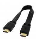 Cable plano HDMI 1.4. HDMI macho 19PIN - HDMI macho 19 pin, negro, contactos dorados, 1M C198-1F