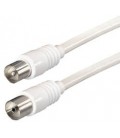 Cable antena iec macho-hembra blanco 1,5m E-FK1Z