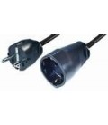 PROLONGADOR 5m TIPO SCHUKO NEGRO  NV8-5