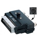 Adaptador euroconector a 3xRCA (IN-OUT)+HOSIDEN  E-V49SV