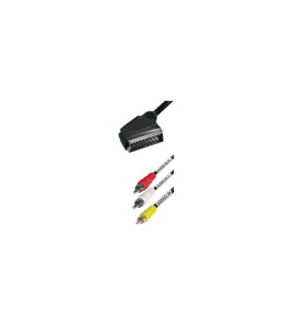 Cable euro a 3 x rca macho 2m V75