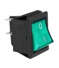 Interruptor bipolar  verde 16A 4 Fastón 14AG018