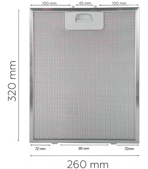 FILTRO CAMPANA EXTRACTORA TEKA, 40472918, 260X320 MM