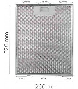 FILTRO CAMPANA EXTRACTORA TEKA, 40472918, 260X320 MM 41TK0021