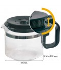 Jarra para cafetera universal, regulable en altura de 10,5 cm a 13 cm 120UN0150