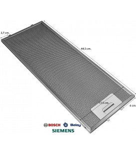 FILTRO CAMPANA EXTRACTORA BALAY LC48955-01, Bosch, Lynx, Siemens, LC48955  00353110 - RECAMPRO