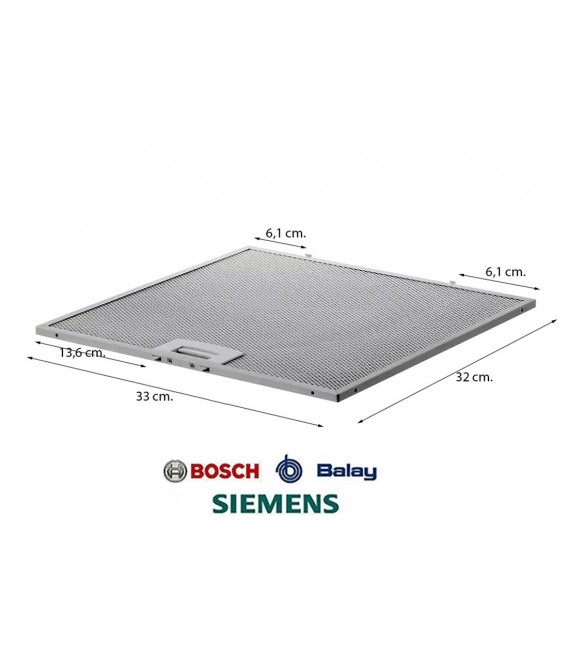 FILTRO CAMPANA EXTRACTORA BALAY, BOSCH, SIEMENS 00362381