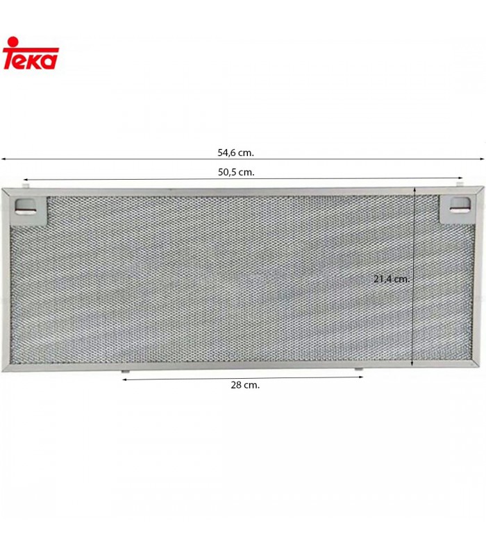 Filtro campana extractora TEKA CNL2002 547x209 mm Inox