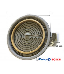 RESISTENCIA PARA VITROCERÁMICA DIÁMETRO 300MM. 2700/1800 w. 00424536