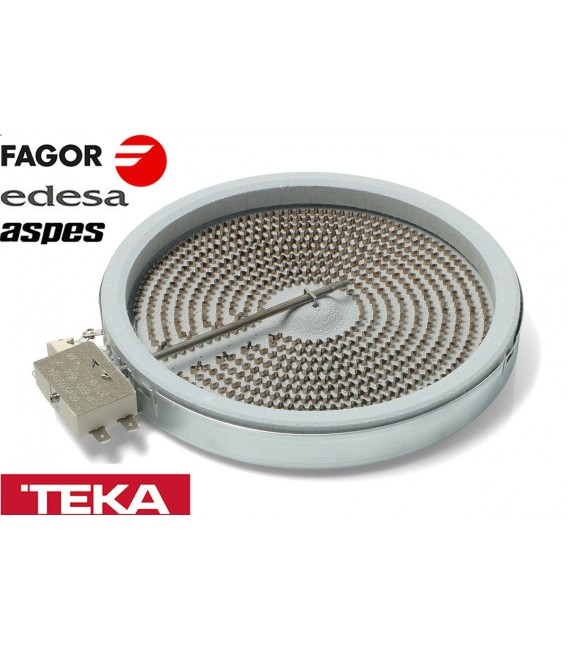 RESISTENCIA VITROCERAMICA 1800W ORIGINAL EGO, MEDIDAS: 200 X 170,5mm 1058111004