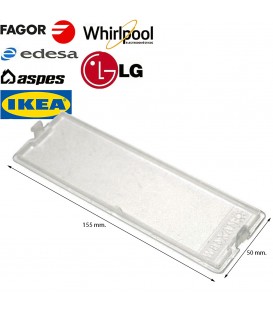 TAPA DE LUZ CAMPANA EXTRACTORA FAGOR, EDESA, WHIRLPOOL KE0001537