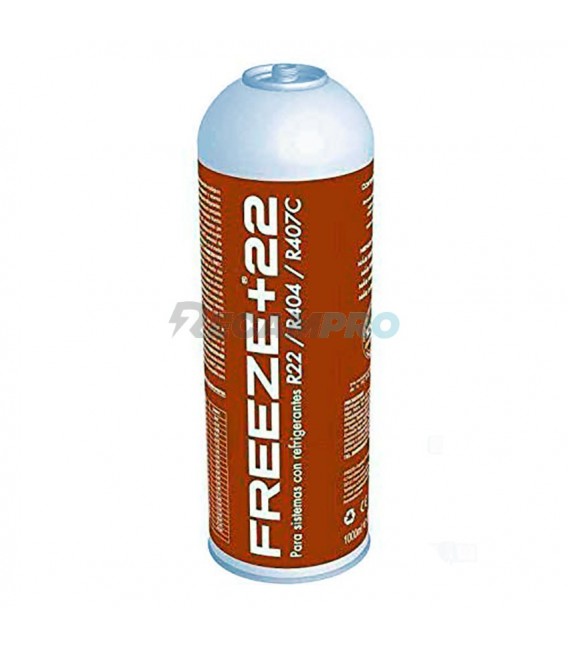 GAS REFRIGERANTE FREEZE +22 sustituye R22 R404 R407C (Llave 25FR0204) 750ML 25FR0471