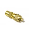 VALVULA OBUS 1/4 CARGA GAS REFRIGERANTE, PARA SOLDAR EN TUBO 6,2mm. 25FR030