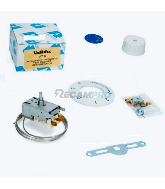TERMOSTATO FRIGORIFICO ORIGINAL RANCO VT9 PARA COMBI, CAPILAR 1200mm 481981729187