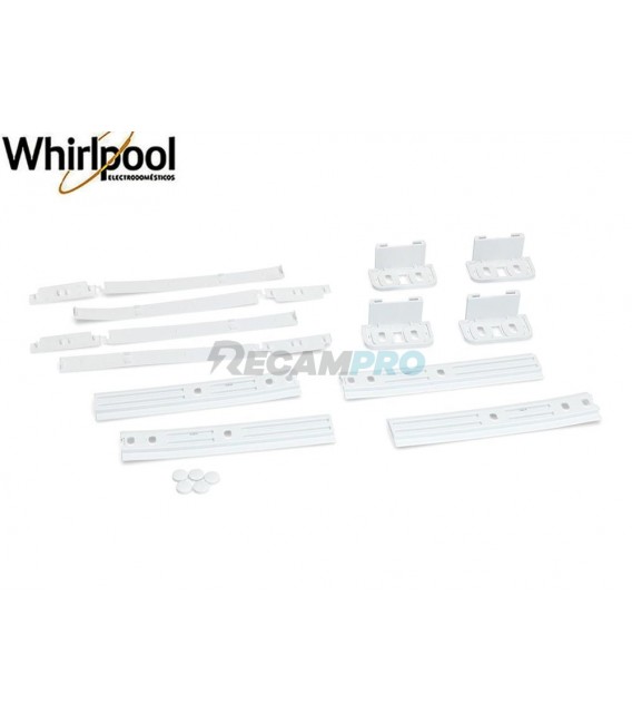 JUEGO DE GUIAS PARA FIJACIÓN DE PUERTA FRIGORÍFICO WHIRLPOOL 481231019131