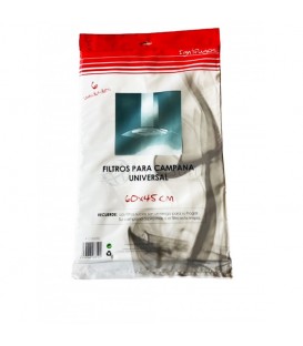 FILTRO CAMPANA EXTRACTORA DE PAPEL UNIVERSAL 60X45CM, 6 UDS CU0010