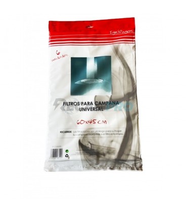 FILTRO CAMPANA EXTRACTORA DE PAPEL UNIVERSAL 60X45CM, 6 UDS CU0010