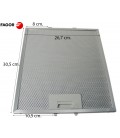 FILTRO CAMPANA EXTRACTORA, ASPES, FAGOR, EDESA MEDIDAS: 30,5X26,5 cm.  AS0006526