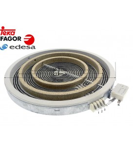 RESISTENCIA VITROCERÁMICA BALAY, BOSCH, LG, ALTERNATIVA Ø 23 CM, 700/2100W,  220V, 00356260