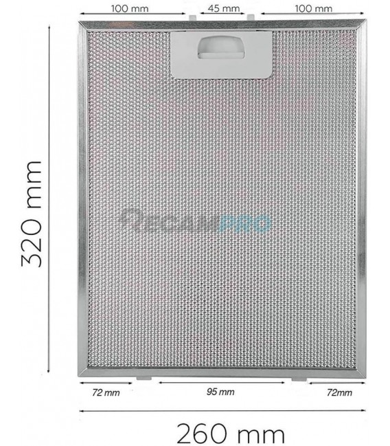 FILTRO CAMPANA EXTRACTORA TEKA, 40472918, 260X320 MM