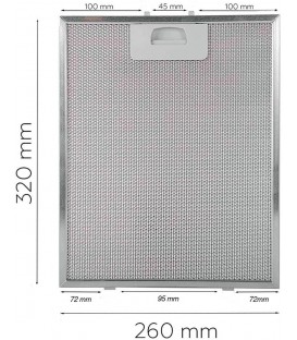 FILTRO CAMPANA EXTRACTORA TEKA, 40472918, 260X320 MM 41TK0021