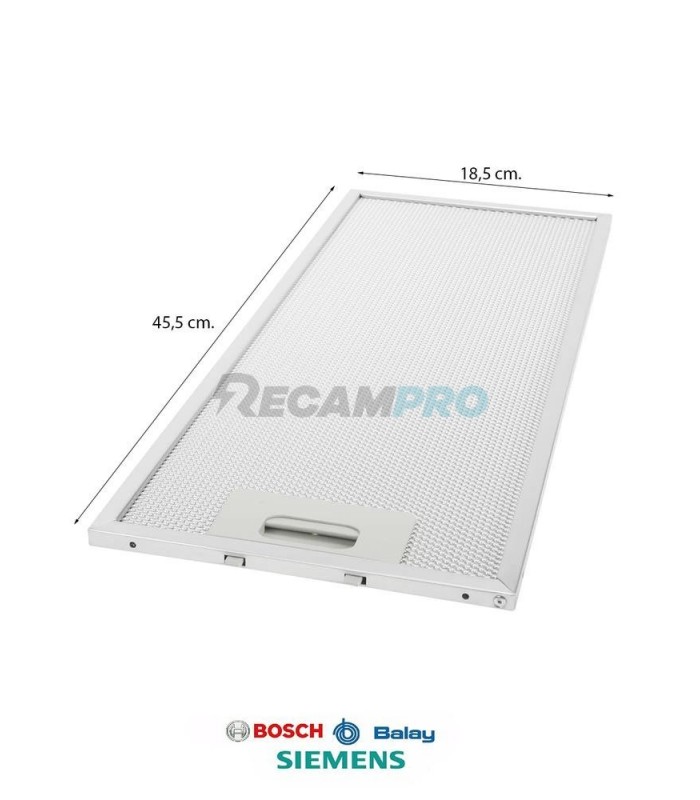 FILTRO METALICO CAMPANA BALAY 00746994 - RECAMPRO