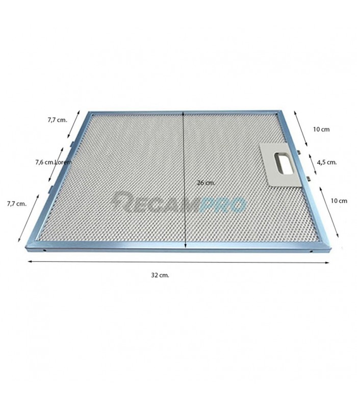 FILTRO CAMPANA EXTRACTORA NODOR CATA, MEDIDAS 52,5 X 20,5 cm. 02825272