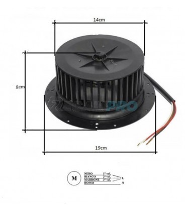 MOTOR UNIVERSAL CAMPANA EXTRACTORA, GIRO IZQUIERDA 220V. 135W 41CU004